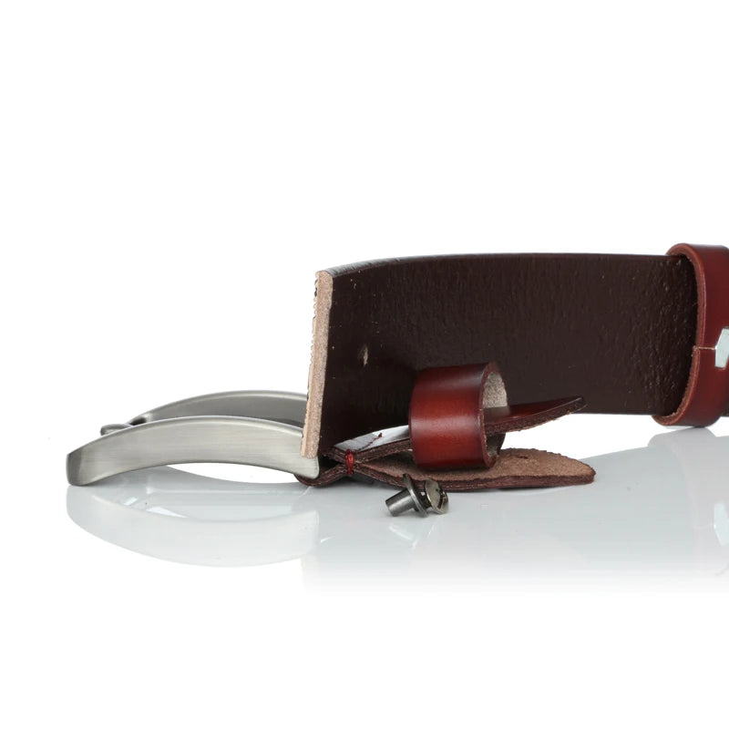 Belts For Men High Quality Cow Genuine Leather Designer Belt Male Fashion Classic Vintage Pin Buckle Strap For Cowboy Jeans