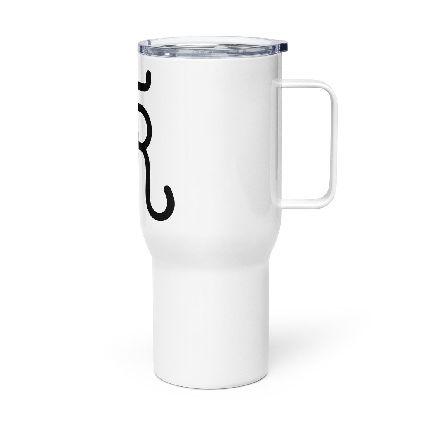 Travel mug with a handle