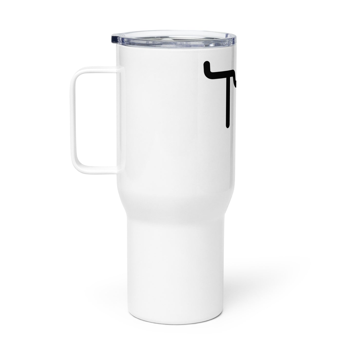 Travel mug with a handle